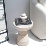Aletea Solid Travertine Side Table