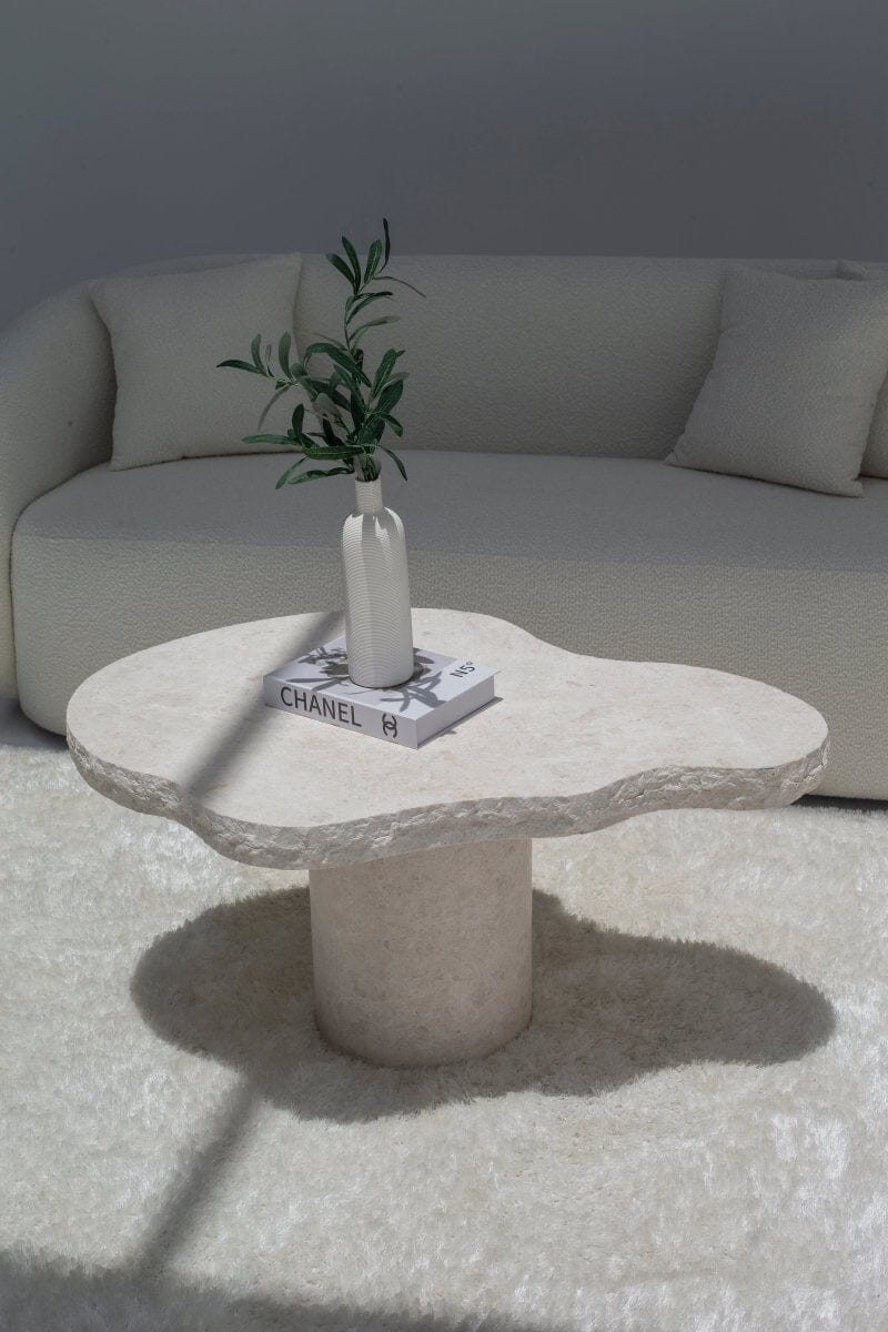 Lysandra Honed Limestone Coffee Table - Image 5