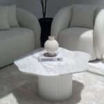 Klytie Statuario Marble Irregular Coffee Table (3 Base Colors)