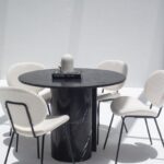Cyrene Black Marquina Marble Dining Table