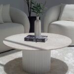 Petronia Oryx Marble Top Coffee Table (4 Base Colors)