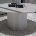 Petronia Oryx Marble Top Coffee Table (4 Base Colors)