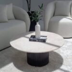 Petronia Oryx Marble Top Coffee Table (4 Base Colors)