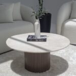 Petronia Oryx Marble Top Coffee Table (4 Base Colors)