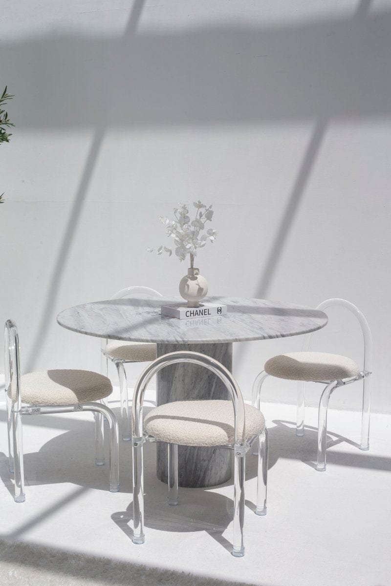 Kira Bianco Joya Marble Dining Table