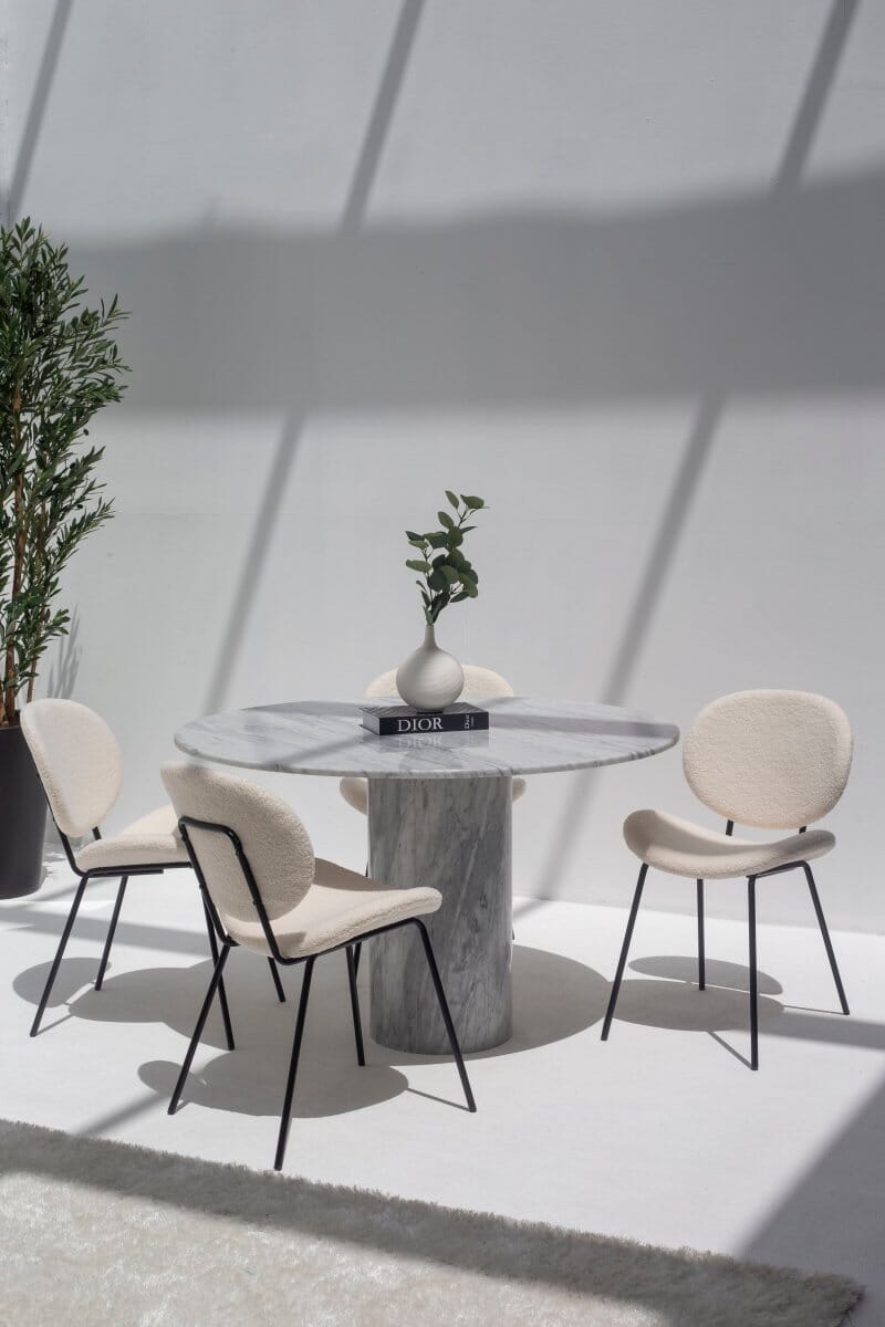 Kira Bianco Joya Marble Dining Table - Image 3