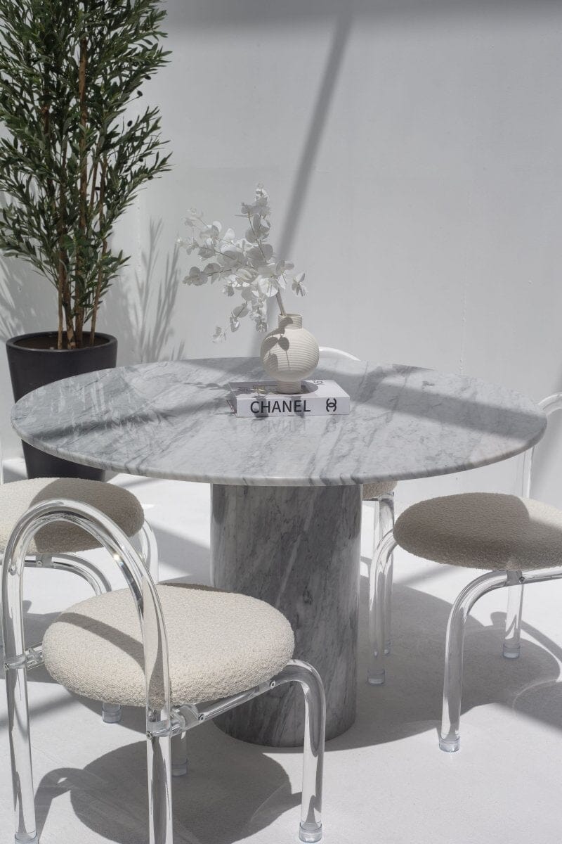 Kira Bianco Joya Marble Dining Table - Image 4