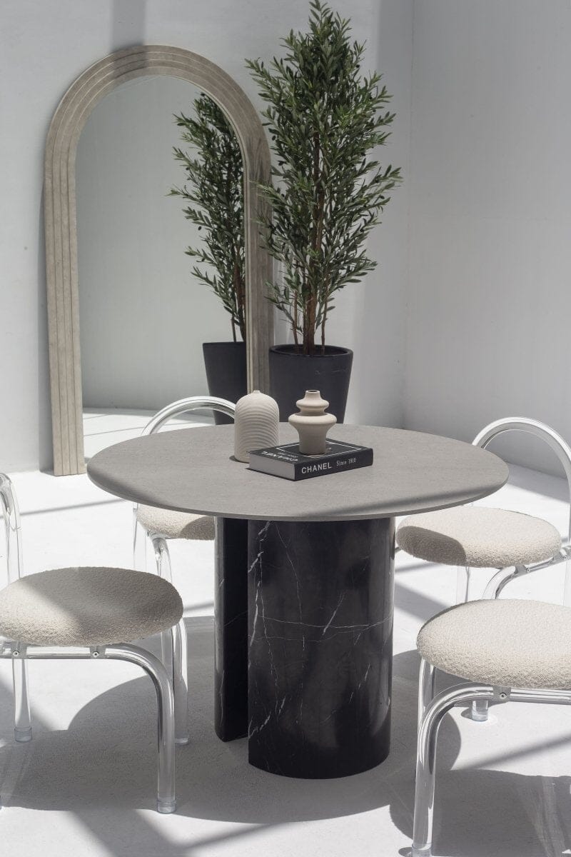 Orithyia Grey Dekton Dining Table with Marquina Base - Image 7