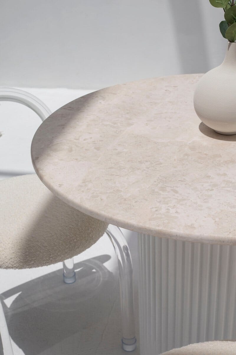 Cornelia Oryx Marble Dining Table (3 Base Colors) - Image 5