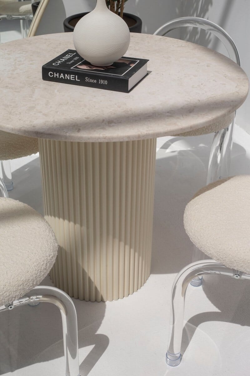 Cornelia Oryx Marble Dining Table (3 Base Colors) - Image 7