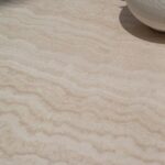 Petronia White Travertine Coffee Table (4 Base Colors)