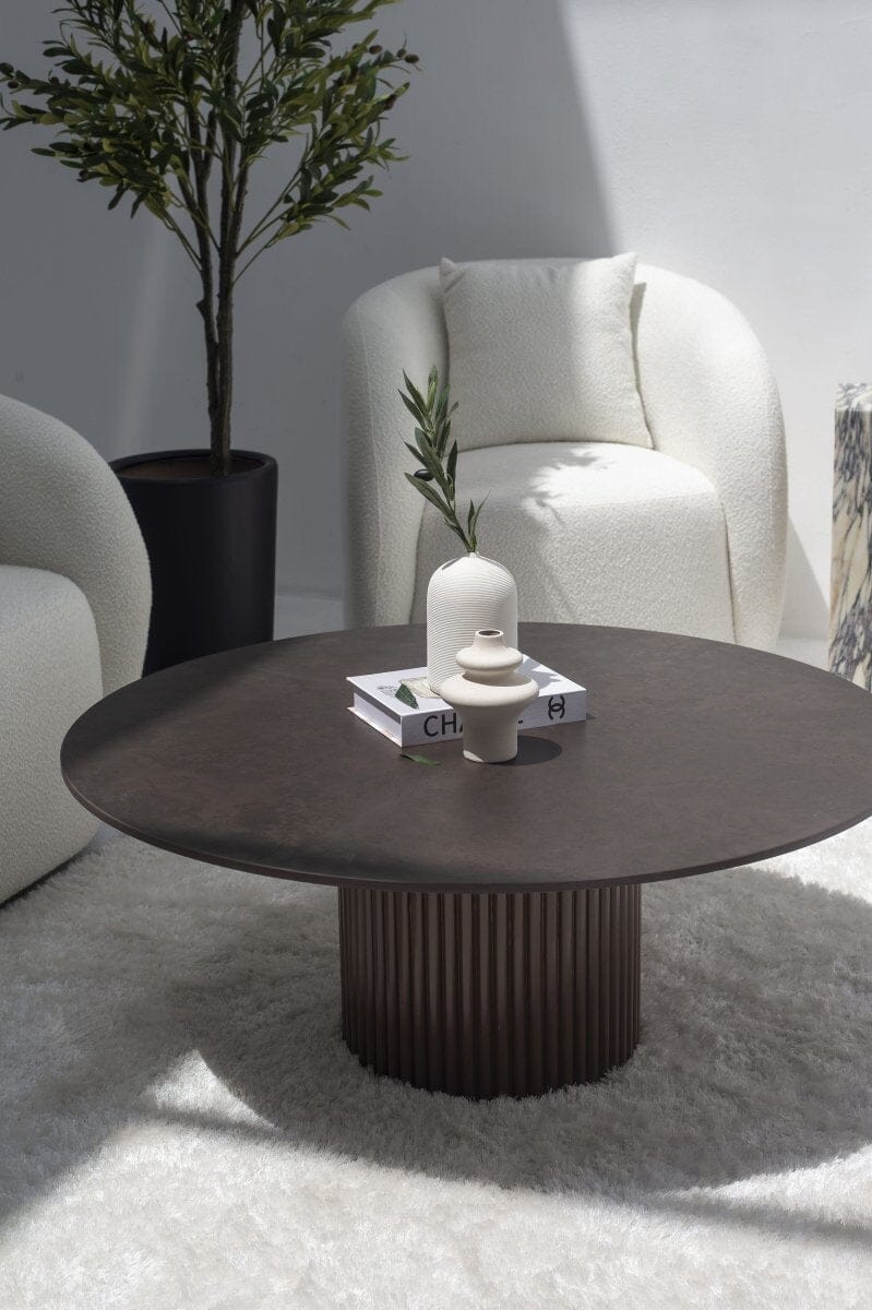 Petronia Brown Dekton Coffee Table (4 Base Colors) - Image 6