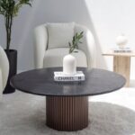 Petronia Black Marquina Coffee Table (4 Base Colors)