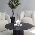 Petronia Black Marquina Coffee Table (4 Base Colors)