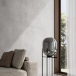 Nerina Black Glass Capsule Floor Lamp