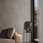Nerina Black Glass Capsule Floor Lamp