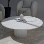 Petronia White Marble Coffee Table (3 Base Colors)