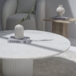 Petronia White Marble Coffee Table (3 Base Colors)