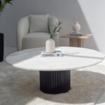 Petronia White Marble Coffee Table (3 Base Colors)