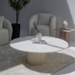 Petronia White Marble Coffee Table (3 Base Colors)