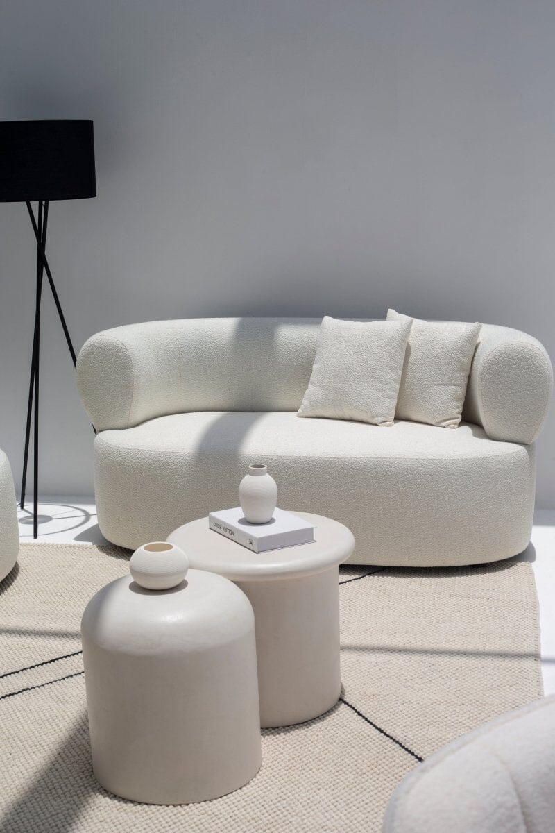 Odelia Off-White Bouclé Sofa 2 Seater - Image 4