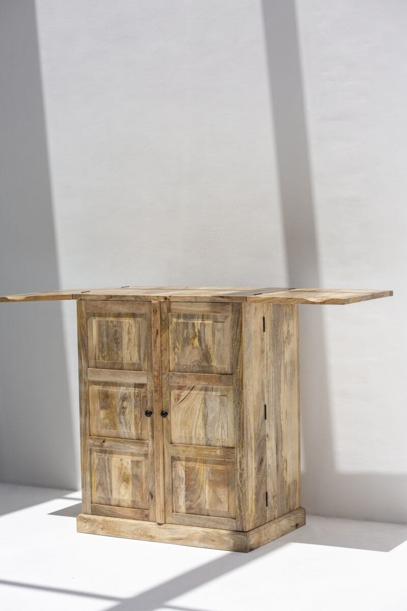 Mimosa Expand-A-Bar Mango Wood Bar Cabinet - Image 3