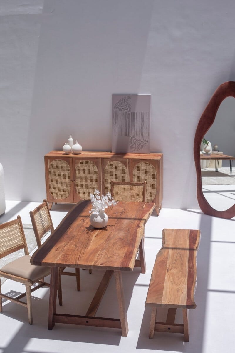 Paulina Dark Acacia Dining Table - Image 3