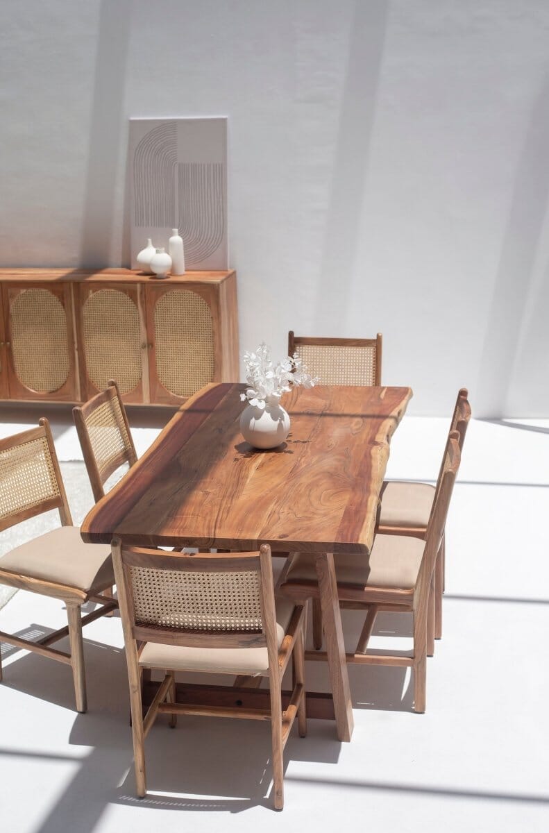 Paulina Dark Acacia Dining Table - Image 5