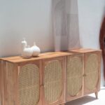 Naevia Rattan Doors Acacia Wood Sideboard