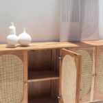 Naevia Rattan Doors Acacia Wood Sideboard