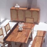 Naevia Rattan Doors Acacia Wood Sideboard
