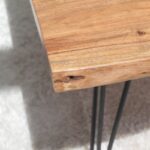 Pariel Dark Acacia Coffee Table with Hairpin Legs