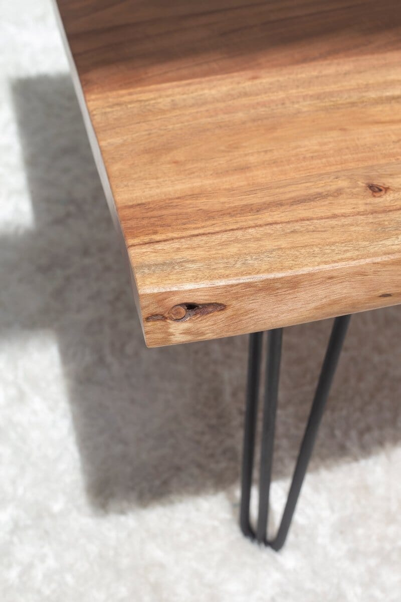 Pariel Dark Acacia Coffee Table with Hairpin Legs - Image 8