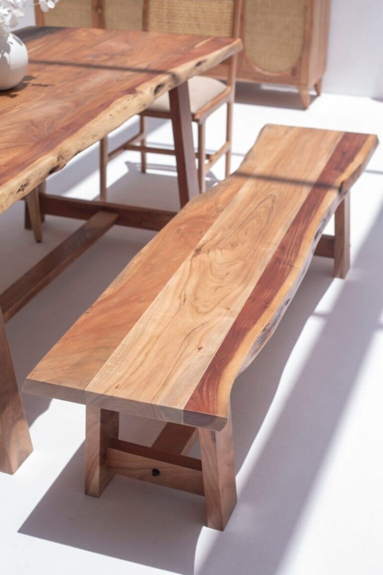 Paulina Dark Acacia Wooden Bench