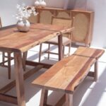 Paulina Dark Acacia Wooden Bench