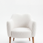 Kent Boucle Armchair with Irregular Top