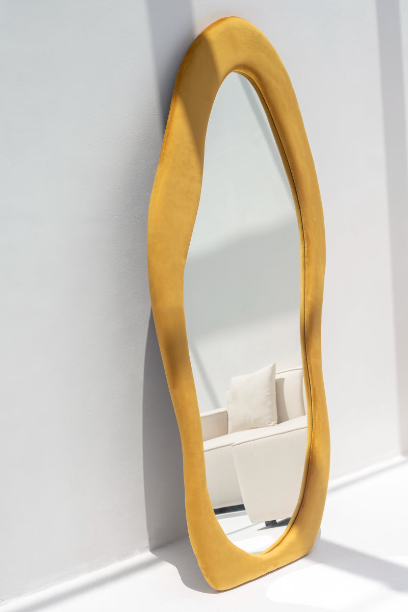 Roxana Mustard Squiggly Flannelette Mirror (200x100CM)