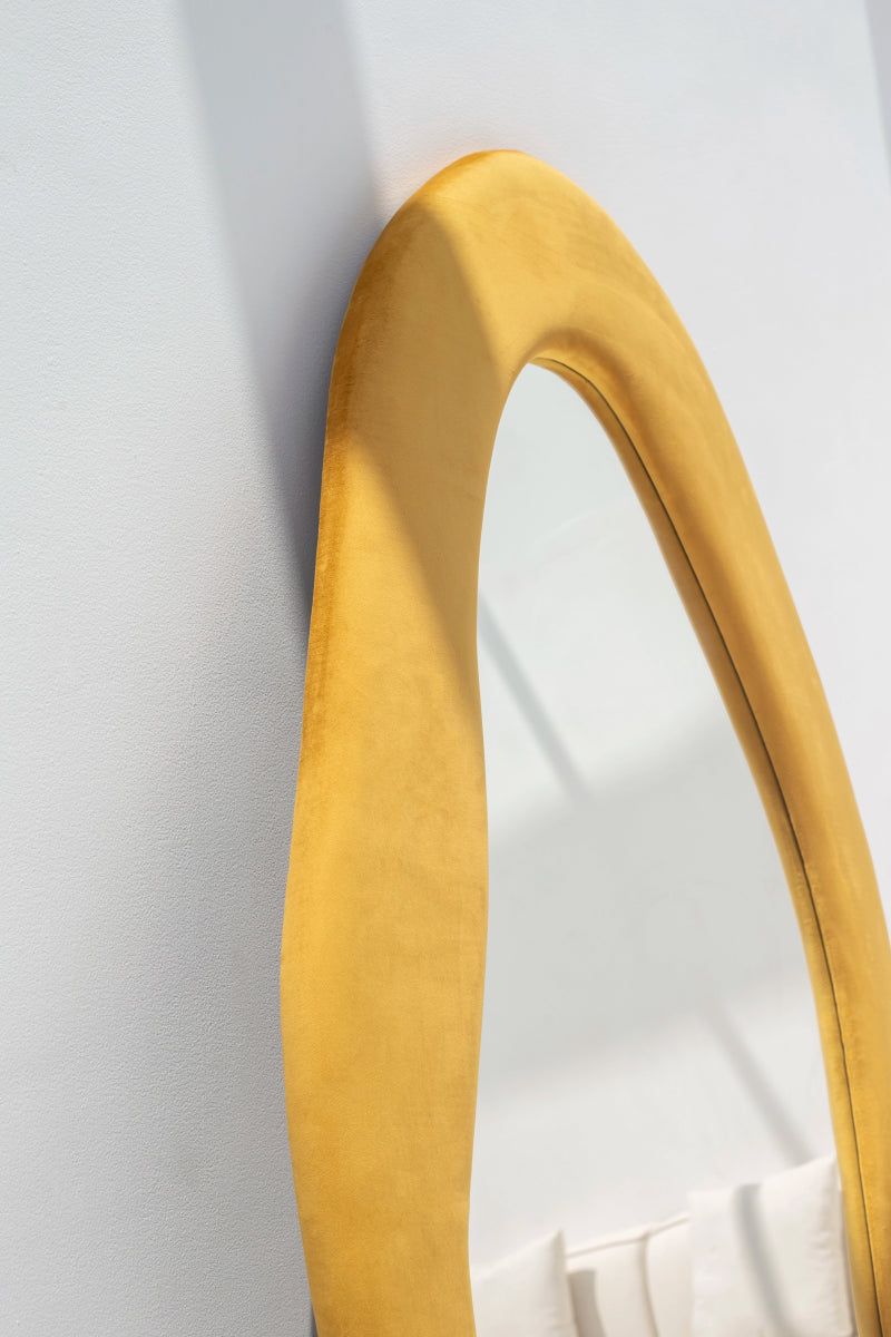 Roxana Mustard Squiggly Flannelette Mirror (200x100CM) - Image 4
