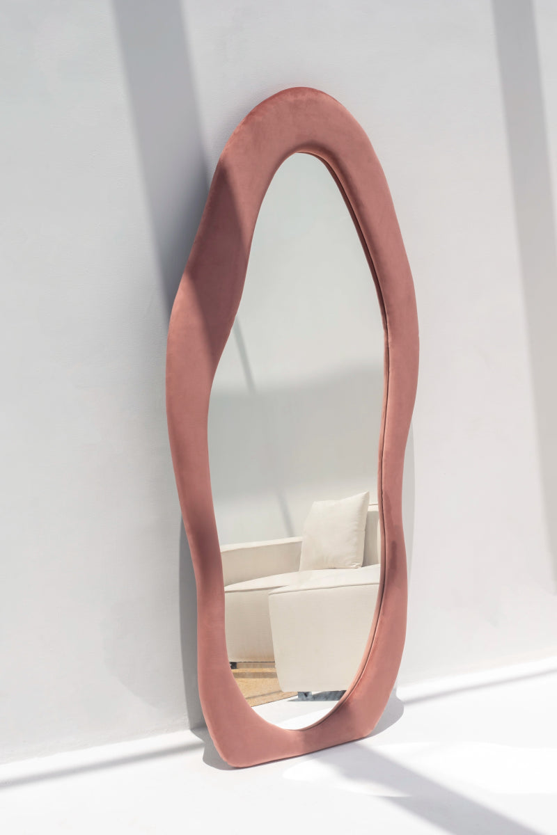 Roxana Pink Squiggly Flannelette Mirror (200x100CM)