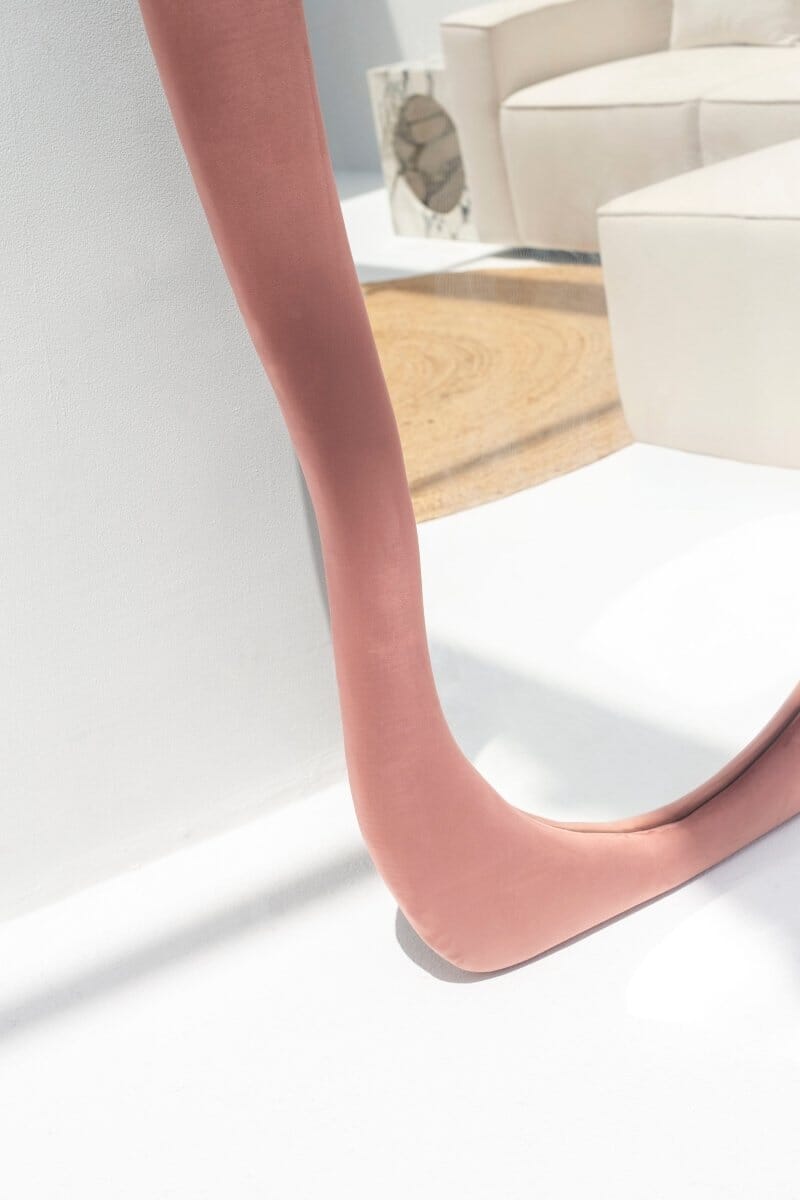 Roxana Pink Squiggly Flannelette Mirror (200x100CM) - Image 3