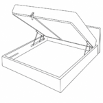 Anthea Beige Upholstered Platform Bed With Sculpted Headboard