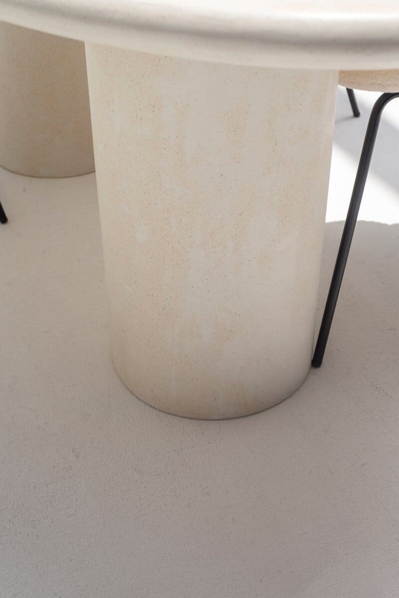 Sylvette Off White Speckled Microconcrete Dining Table - Image 10