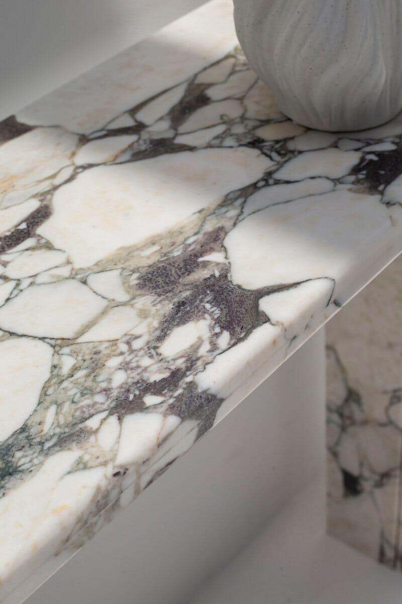 Yvette Calacatta Viola Marble Console Table (4 Leg Styles) - Image 2