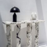 Yvette Calacatta Viola Marble Console Table (4 Leg Styles)