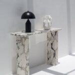Yvette Calacatta Viola Marble Console Table (4 Leg Styles)