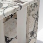 Yvette Calacatta Viola Marble Console Table (4 Leg Styles)