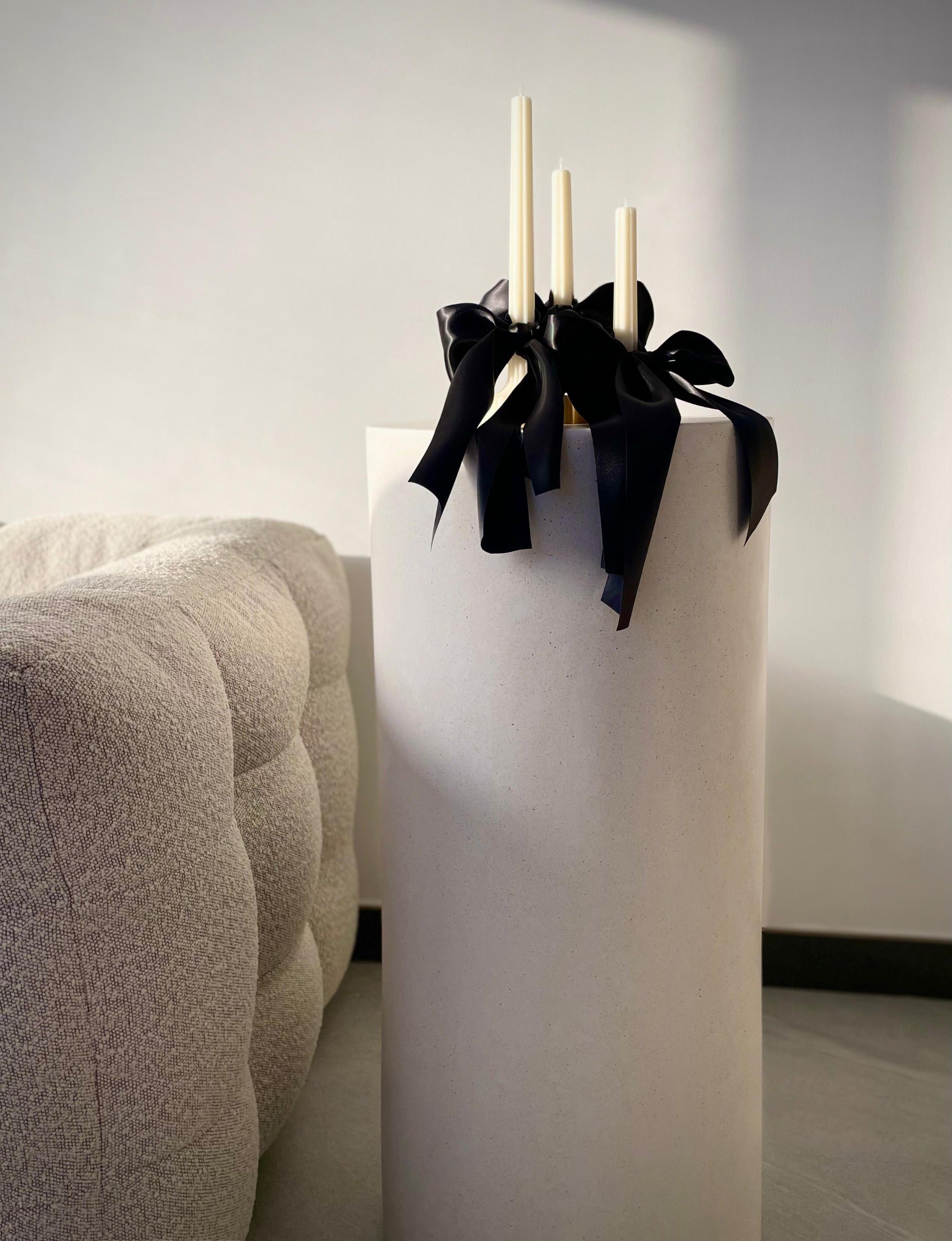 Miray Off White Speckled Microconcrete Side Table - Image 2