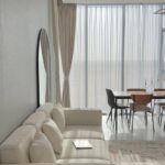 Aysun Off White Boucle Modular Sofa with Ottoman