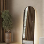 Alev Black Arched LED Wall Mirror with Soft Backlighting