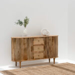 Patrice Rattan Wood Sideboard
